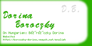 dorina boroczky business card